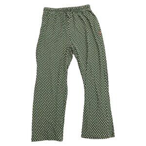 iZOD Pajama Sleepwear Pants Green with White Christmas Trees Men's Size Medium